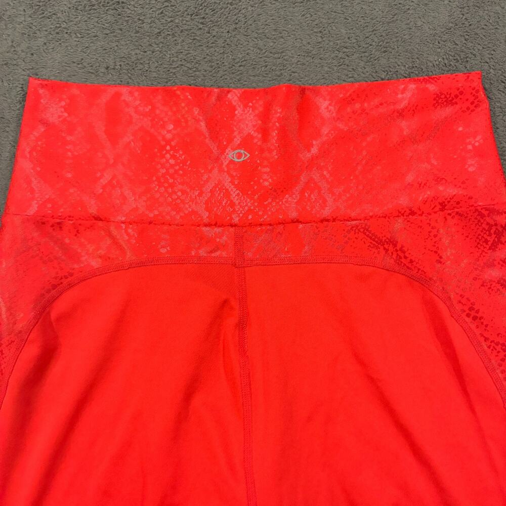 Sofia Active Red Leggings Snake Animal Print Cross Over Waist Women's Size XL - Picture 3 of 8
